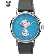 TIMEX TW2V60600 Unisex Analog Watch Standard Peanuts Snoopy Back to School 40mm Leather Strap Blue B