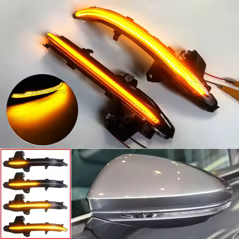 2PCS Car Dynamic Turn Signal Light For Audi A6 C8 4K S6 A7 4K8 RS7 A8 D5 S8 2018 2019 Side Wing Mirr