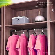 Pull-Down Wardrobe Clothes Rod – Adjustable Long Rail for Tall Cabinets and Rental Apartments