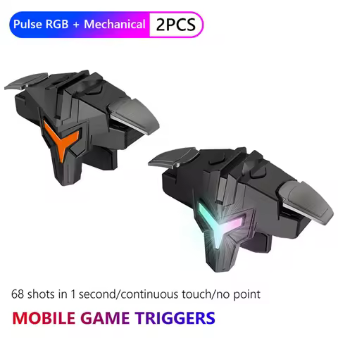 1/2pcs RGB A1 Mobile Gaming Trigger Professional 4 Finger Game Controller Gaming Aim Shooting Trigge