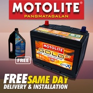Motolite GOLD DIN66 HIGH Maintenance Free Car Battery - 21 Months Warranty (With FREE Radiator Coola