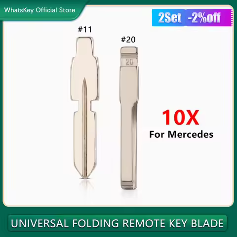 10Pcs HU39 HU64 Metal KD Key Blade #11 #20 For Mercedes Benz W124 W126 W140 W168 W202 W203 W211 W210
