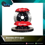 BIG BRAKE KIT REM DISC BREMBO GT 4 POT FREE BRAIDED BRAKE LINE - SUKU CADANG MOBIL