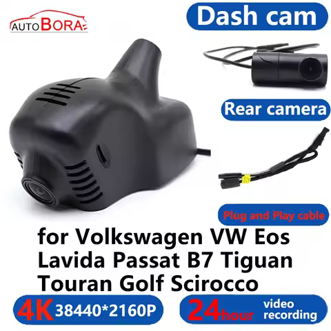 AutoBora 4K Wifi 3840*2160 Car DVR Dash Cam Camera 24H Video for Volkswagen VW Eos Lavida Passat B7