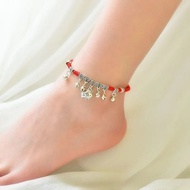 Red / Black Rope Anklet Hand-woven Bell Anklet Gelang Kaki Tali Merah / Hitam Anyaman Tangan Loceng 