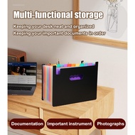Rainbow Multilayer Folders Vertical Storage Bags Desktop Data Folders Classified