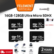 【2-year warranty】FELEMENT High Endurance Micro SD Card Class 10 U3 V30 Micro Sd Card For Dashcam 16G