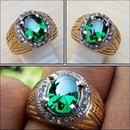cincin batu green Aquamarine cutting Diamond