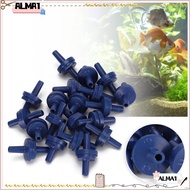 ALMA 20Pcs Set Check Valve, Blue Unidirectional Aquarium Check Valve, Durable 4mm Barb Plastic Non-R