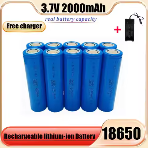18650 2000mah Rechargeable Battery 3.7V Lithium-ion Battery Pointer Doorbell Flashlight Lithium Batt