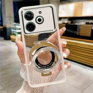 Case Tecno Pova 6 Neo 2024 New Design Magnetic Stand Holder Transparent Casing Tecno Pova6Neo Pova6 