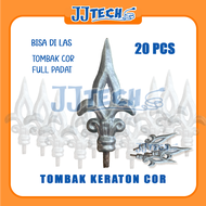 [20 BUAH] TOMBAK KERATOR COR ALUMINIUM BESI ORNAMEN UNTUK PAGAR PINTU RUMAH TRALIS BISA LAS AKSESORI