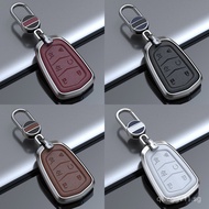 Suitable for Cadillac Escalade Key Cover19/18/17Cadillac High-End Genuine Leather Buckle Car Key Cas
