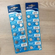 ถ่าน LR44 Acell  6 / 10 ก้อน ถ่านกระดุม แผงฟ้า LR 44