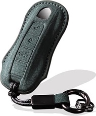 for Porsche Key Fob Cover with Keychain Fit for Panamera, Cayenne, Macan,Taycan,918 Smart Keys Case 