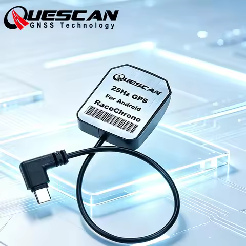 QUESCAN 25Hz USB Type-C GPS GNSS Antenna Receiver for Android RaceChrono GPS Karting Motor Racing US