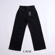 LAYNE | กางเกงยีนส์ขากว้าง ทรงกระบอกใหญ่ รุ่น OWEN ยีนส์ผู้ชาย สีดำ สีขาว สีน้ำตาล ทรงหลวม Wide Leg