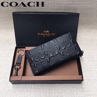 Long Wallet Men Fashion Embossed Zipper Wallet Gift Box Packed In Stock