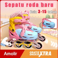 CAHAYA Children's LED Light Anti-Slip Roller Skates + Beginner Roller Skates + Free Screws