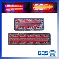 GBS Truck LED Tail Lamp 24V Rear Stop Signal Light Flow Airplane Arrow Auto Lori Aksesori