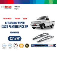 Bosch Sepasang Wiper Kaca Mobil Isuzu Panther Pick up 1991 on Advantage 22 16 inchi