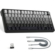 ATTACK SHARK X85 Hot Swap Mechanical Keyboard,75% TKL RGB Gaming Keyboard,Wireless 2.4GHz/Bluetooth/