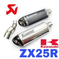 Exhaust Kawasaki ZX25R Short Slip On Link Piping Stainless Steel Akrapovic Big Muffler Project 79 Ek