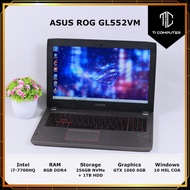 ASUS ROG GL552VM Intel Core i7-7700HQ 8GB DDR4 RAM 256GB M.2 SSD + 1TB HDD GTX 1060 6GB GPU Refurbis