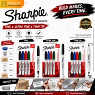 [MasLoT] Sharpie Fine Point Permanent Ink Marker Pen Ultra Fine Twin Tip - Water and Fade Resistant