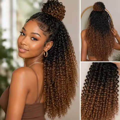 T1B/30 Human Hair Crochet Braiding Extensions Soft Bouncy Curly Texture Miracle Knots Invisible Knot