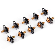 Auto Product Motorcycle Accessories 5 x 15mm Car Metal Nuts M5 Bolts Aluminium Spring Nuts Fastener 