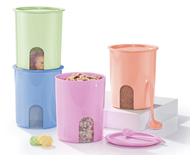 Tupperware One touch Window Canister Small 2L - Food storage container with Airtight Lid