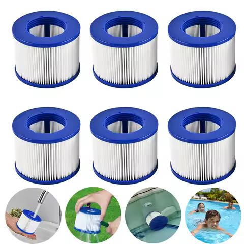 1/2/4/6PCS Type VI Spa Filter Cartridge 10x7.7cm Screw-In Replacement Filter for Selected Hot Tubs I