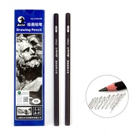 DINASHER 12Pcs Cái/hộp Bút chì màu đen Than mềm 3B 4B 5B 6B 7B 8B 10B 12B 14B Bút chì vẽ HB 2h B 2B