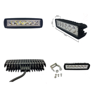 Lampu Sorot Tembak LED 6 Titik Mata CWL 18 Watt Cree 18W Motor Mobil WorkLight Bar 18 Watt 18Watt