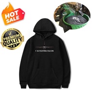 EMBROIDERY SULAM F-16 FIGHTING FALCON FIGHTER JET HOODIE SWEATSHIRT SWEATER PULLOVER BLACK
