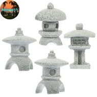 Annasun Retro Gazebo Chinese Lanterns Mini Pagoda Model Decoration Stone Miniature Statue Sandstone 
