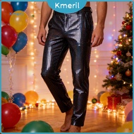 Men Sequin Suit Pants Sparkly Men Trousers Men's Sparkly Sequin Suit Pants Shiny Straight Leg Disco 