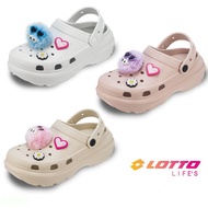 [LOTTO] Thick Cream Hole Shoes LOTTO Hole Shoes LOTTO Women's Shoes Hole Shoes Women's Lightweight S
