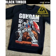 😎👕 [2023hotGundam tshirt] BT 168 Gundam RX-78-02 เสื้อยืด สีดำ BT Black Timber T-Shirt ผ้าคอตตอน สกรีนลายแน่น S M L XL XXL