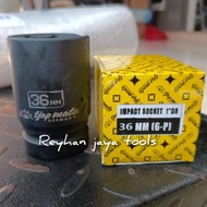1 inch x 36 mm CR-V TJAP MATA Deep impact socket 1" x 36 mm Dr 6 Pt