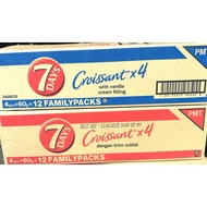 （Carton) 7Days Croissant Roll Vanilla / Chocolate 12family pack x 4’s x 60g