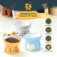 EZPET🐱 Selected Quality Ceramic Pet Bowl Neck Cat Bowl Dog Bowl Pet Water Bowl Pet Food Bowl Mangkuk