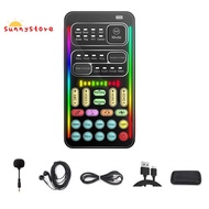 I9 Voice Changer Full Kit Multiple Audio Effect Bluetooth Live Sound Cards Ultra-Thin Portable Live 