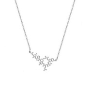 NOUMANDA Exquisite Chemical Hormone Molecular Science Necklace Laser Cutting Metal Oxytocin Pendant 