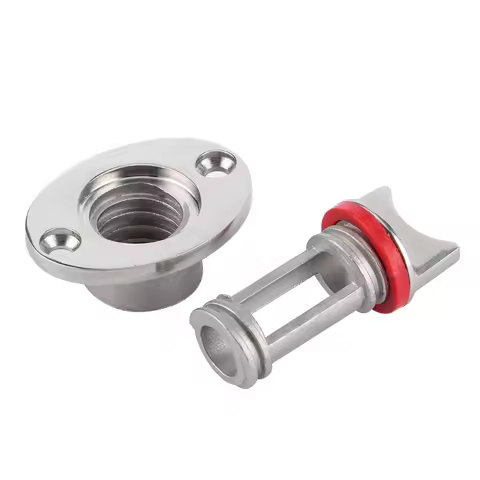 Marine Polished Garboard Drain Plug Fits Hole Screw Thread Corrosion Resistant 316 Stainless Steel