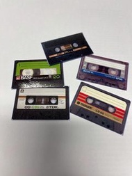 2張復古懷舊錄音帶迷你雪櫃冰箱白板橡膠磁貼 Vintage Retro Audio Cassette Tape Fridge Refrigerator White Board Rubber Magnets