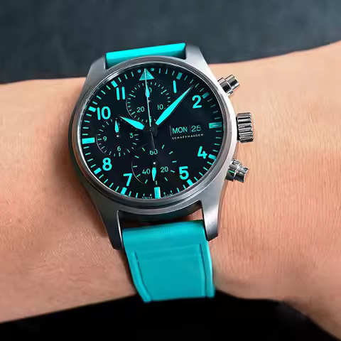 20 21 22mm Fluoro Rubber Watchband For IWC Pilot AMG Petronas F1 Waterproof Bracelet Quick Release P