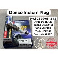 (100% ORIGINAL) DENSO IRIDIUM SC16HR11 Perodua Myvi Aruz Bezza Toyota Vios Yaris Avanza Sienta Spark
