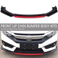 4PCS/Set Universal Car Front Lip Chin Bumper Lip Body Kit Spoiler Splitter Spoiler Diffuser Protecto